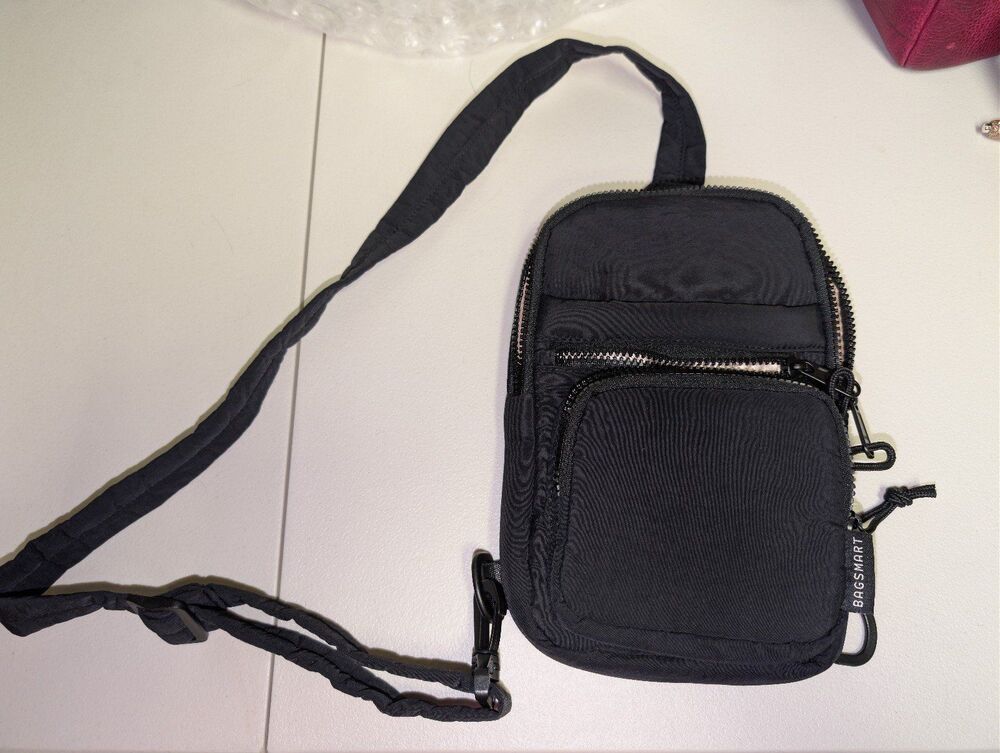 BAGSMART Black Sling Bag Crossbody Bag